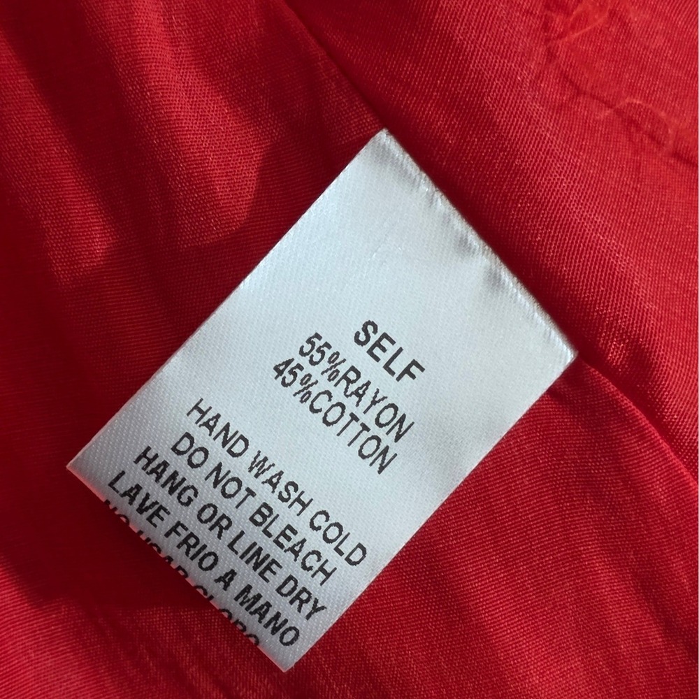Easel High Low Maxi Skirt Womens Large Red Excellent Condition Ruffle Boho - Picture 10 of 10
